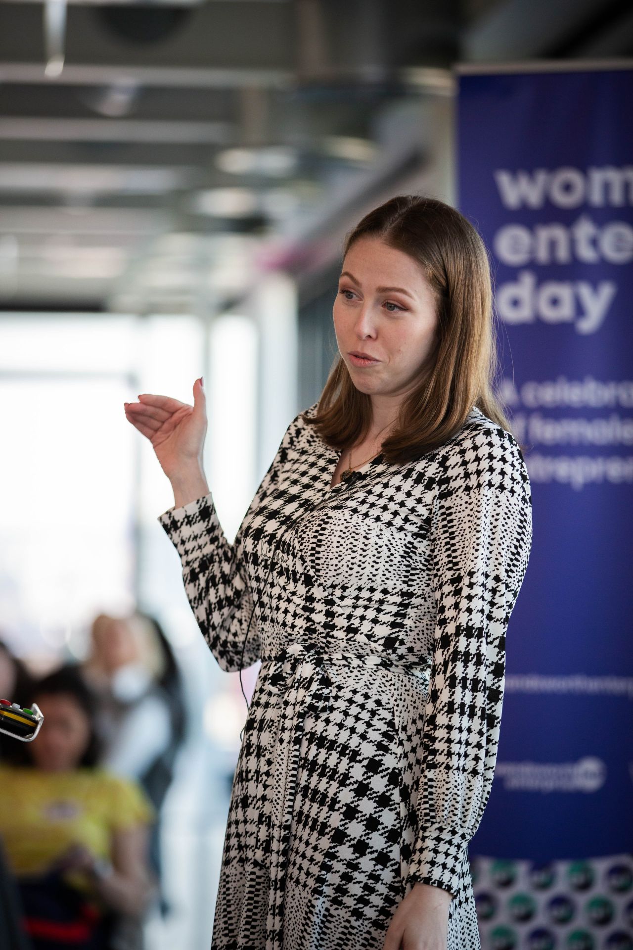 Anna Carina Berkman, founder of Markitect, speaking at Women Enterprise Day